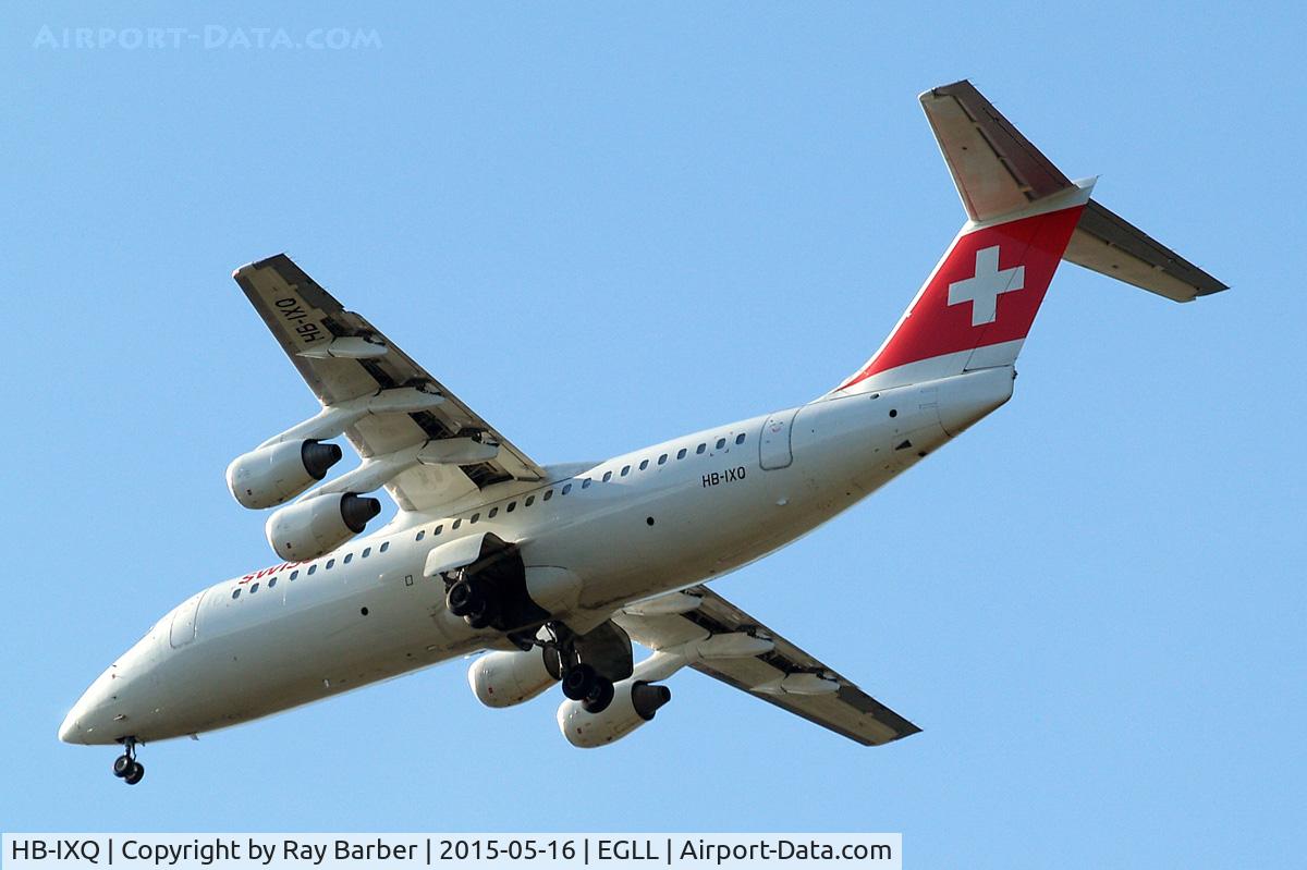 HB-IXQ, 1996 British Aerospace Avro 146-RJ100 C/N E3282, BAe 146RJ-100 [E3282] (Swiss European Air Lines) Heathrow~G 16/05/2015. On approach 27R.