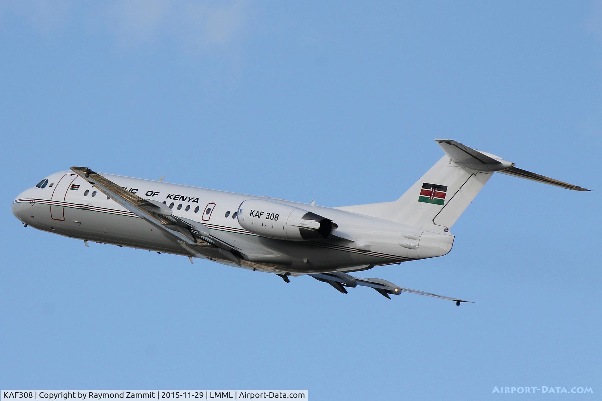 KAF308, 1995 Fokker 70 (F-28-0070) C/N 11557, Fokker70 KAF308 Government of Kenya