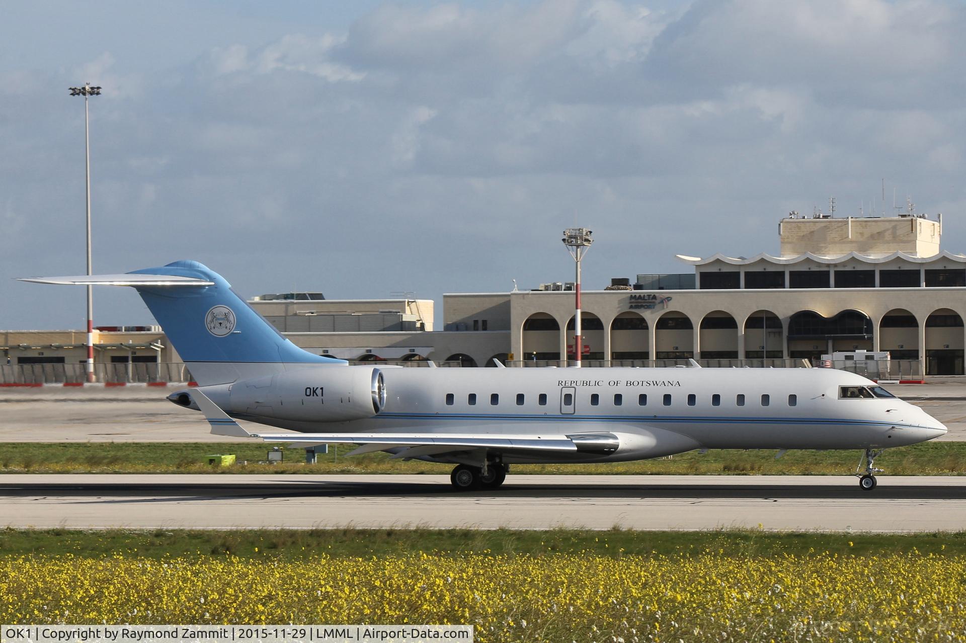 OK1, 2009 Bombardier BD-700-1A10 Global Express XRS C/N 9259, Bombardier BD-700 Global Express OK1 Government of Botswana
