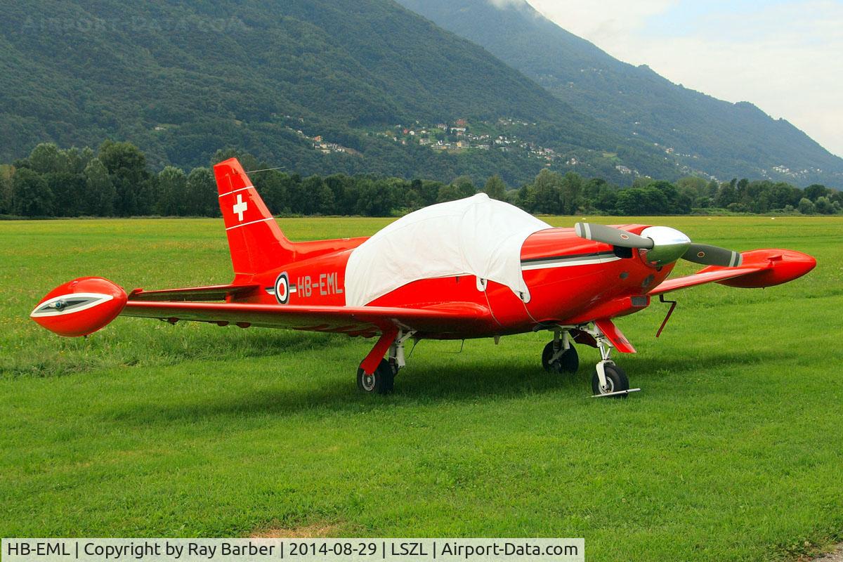 HB-EML, 1966 SIAI-Marchetti F-260 C/N 502, Aviamilano F-260 [502] Locarno~HB 29/08/2014