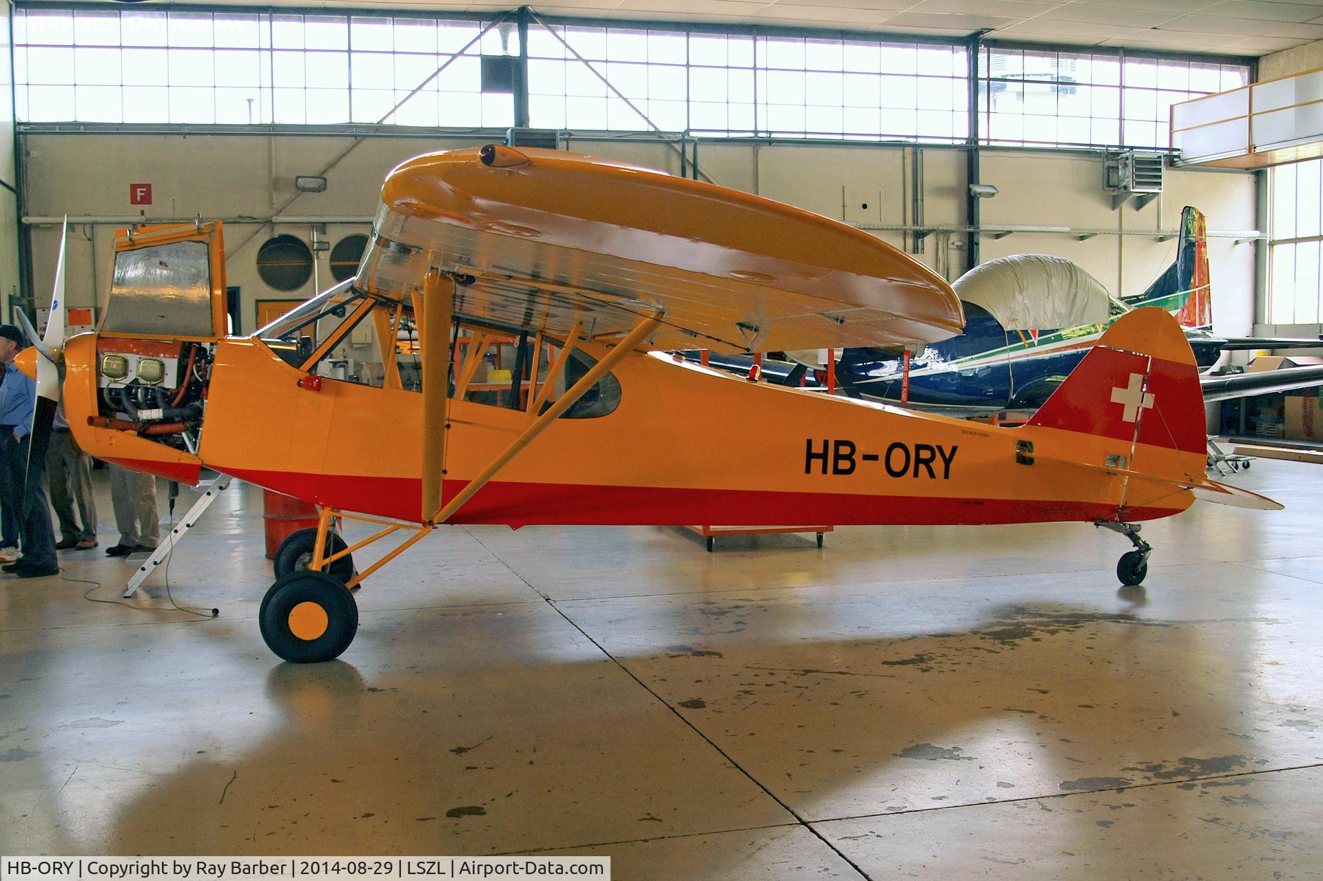 HB-ORY, 1955 Piper PA-18-180 Super Cub C/N 18-4639, Piper PA-18-180M Super Cub [18-4639] Locarno~HB 29/08/2014