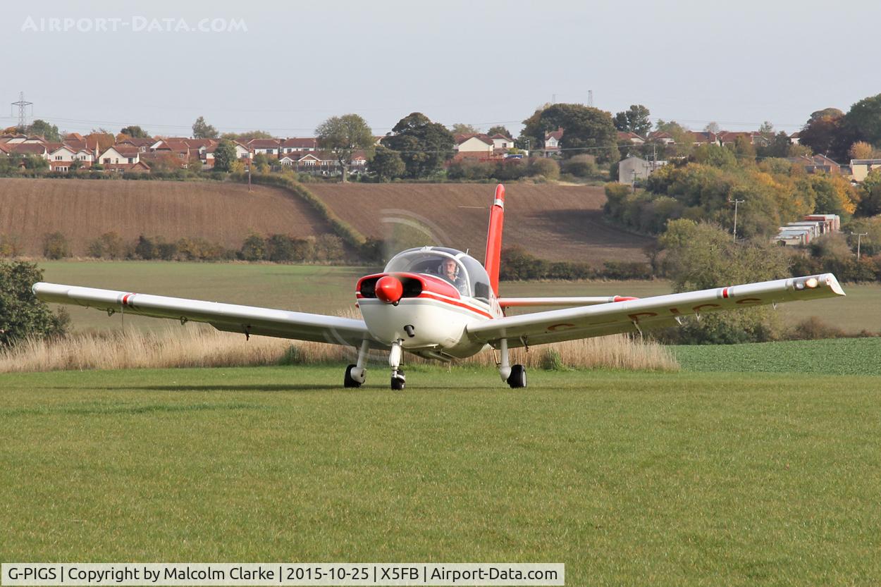 G-PIGS, 1976 Socata Rallye 150ST C/N 2696, Socata Rallye 150ST on arrival at Fishburn Airfield, October 25th 2015.