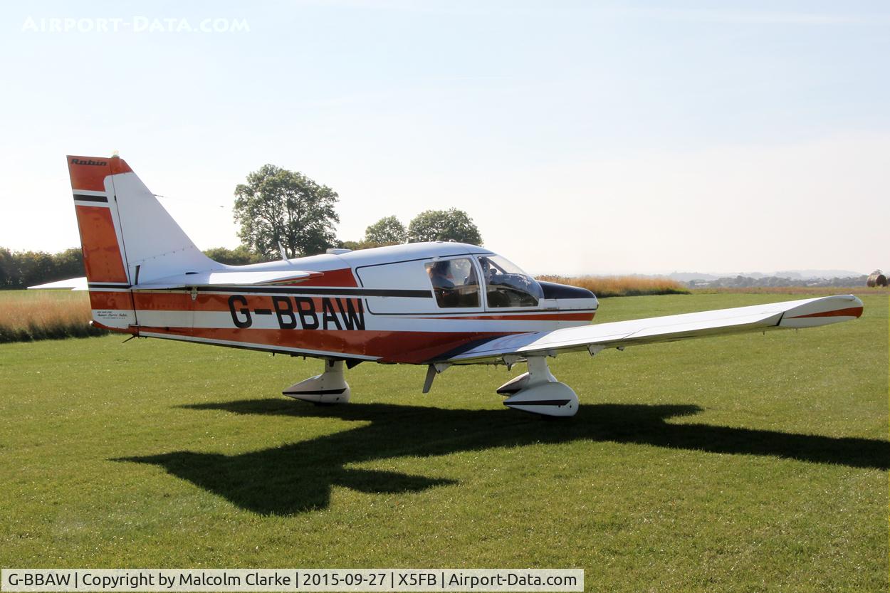 G-BBAW, 1973 Robin HR-100-210 II Safari C/N 167, Robin HR-100-210 II Safari at Fishburn Airfield, September 27th 2015.