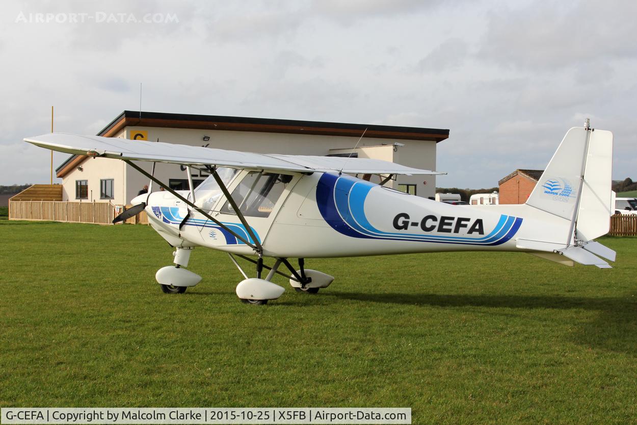 G-CEFA, 2007 Comco Ikarus C42 FB UK C/N PFA 322-14570, Ikarus C42 FB UK at Fishburn Airfield, October 25th 2015.