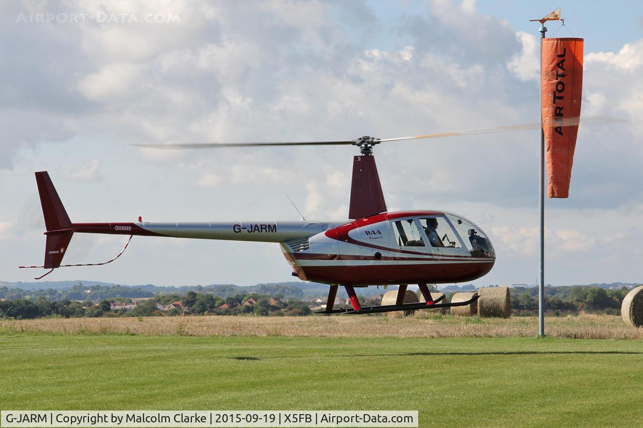 G-JARM, 2006 Robinson R44 Raven I C/N 1620, Robinson R44 Raven I visits Fishburn Airfield, September 19th 2015.