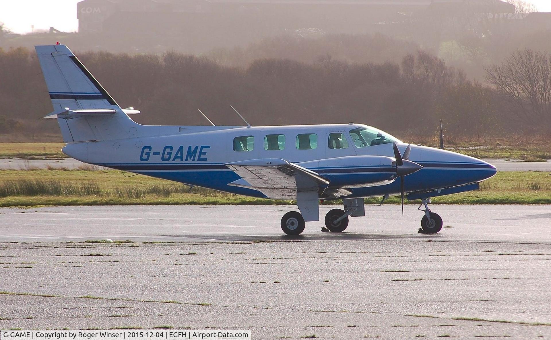 G-GAME, 1982 Cessna T303 Crusader C/N T303-00098, Visiting Cessna Crusader.