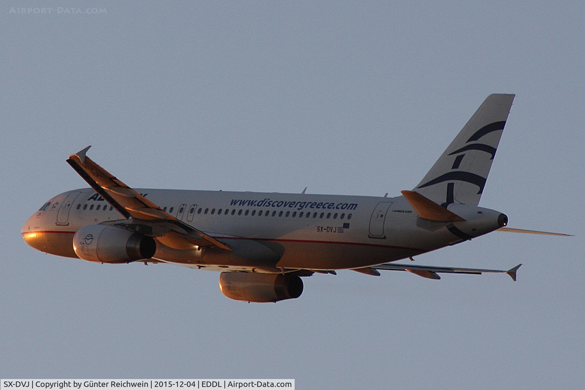 SX-DVJ, 2007 Airbus A320-232 C/N 3365, Late afternoon takeoff