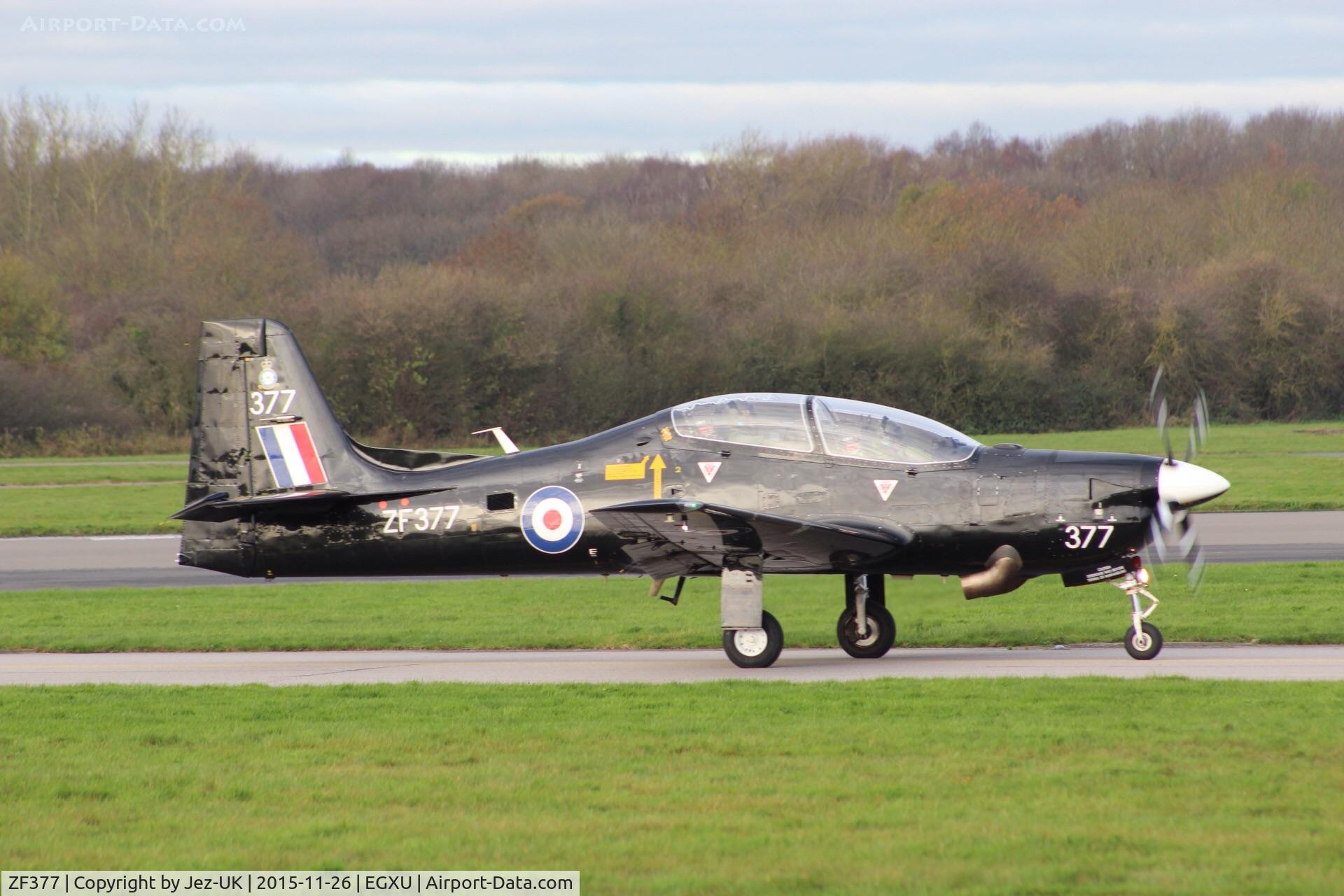 ZF377, 1992 Short S-312 Tucano T1 C/N S120/T91, taxi-in from runway 04,
