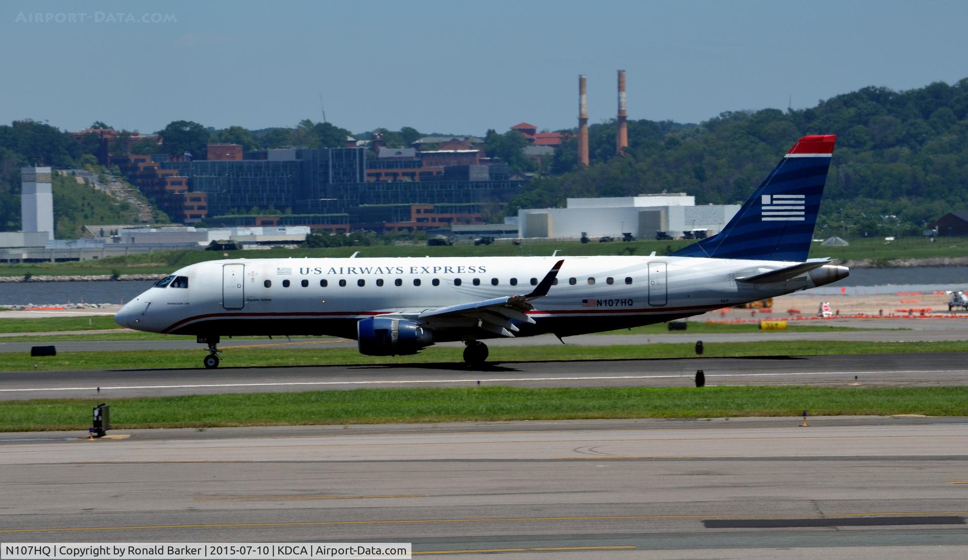 N107HQ, 2007 Embraer 175LR (ERJ-170-200LR) C/N 17000165, Landing roll National