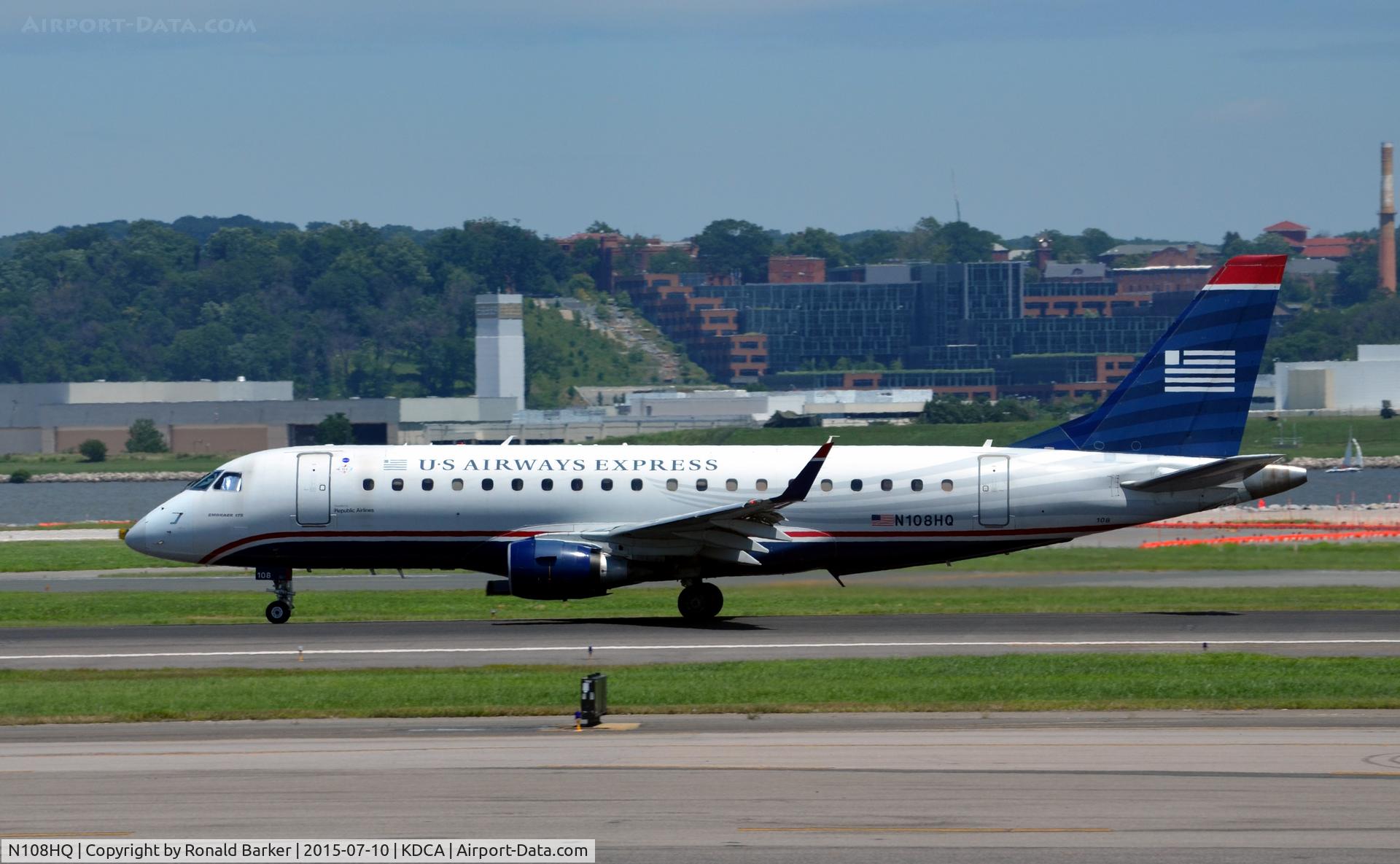 N108HQ, 2007 Embraer 175LR (ERJ-170-200LR) C/N 17000166, Takeoff National