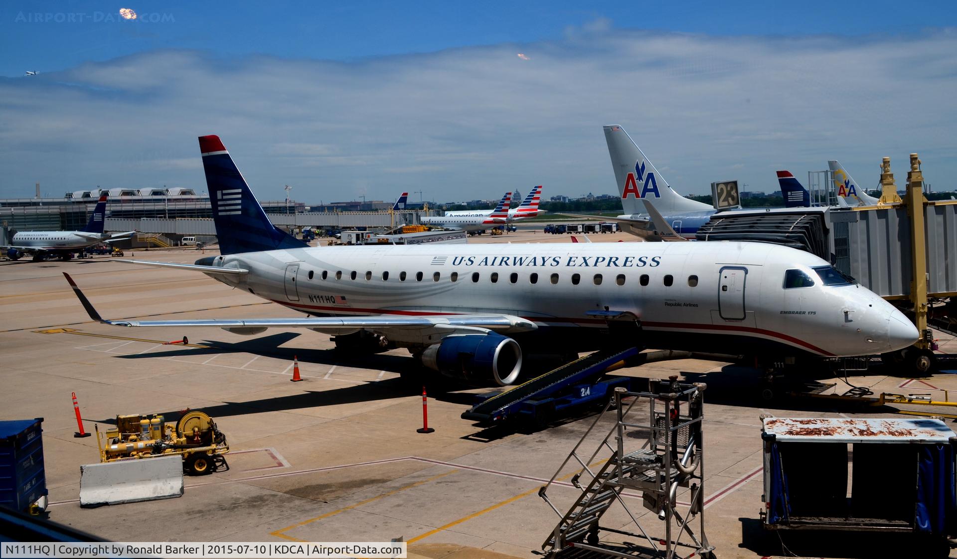 N111HQ, 2007 Embraer 175LR (ERJ-170-200LR) C/N 17000173, Gate 23 National