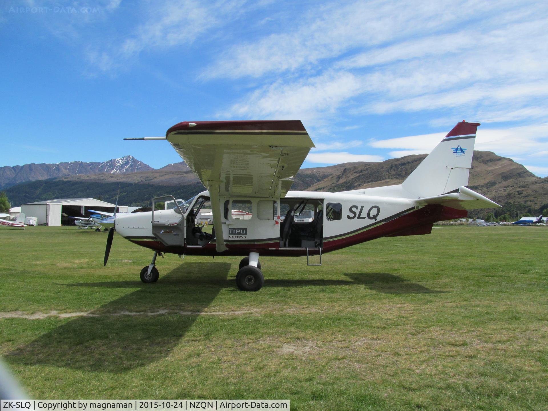 ZK-SLQ, Gippsland GA-8 Airvan C/N GA8-03-040, on grass area at Queenstown