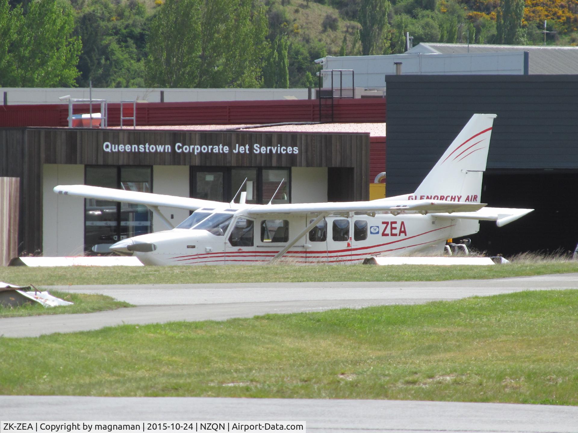 ZK-ZEA, Gippsland GA-8 Airvan C/N GA8-06-102, Shot from across apron at Q.town