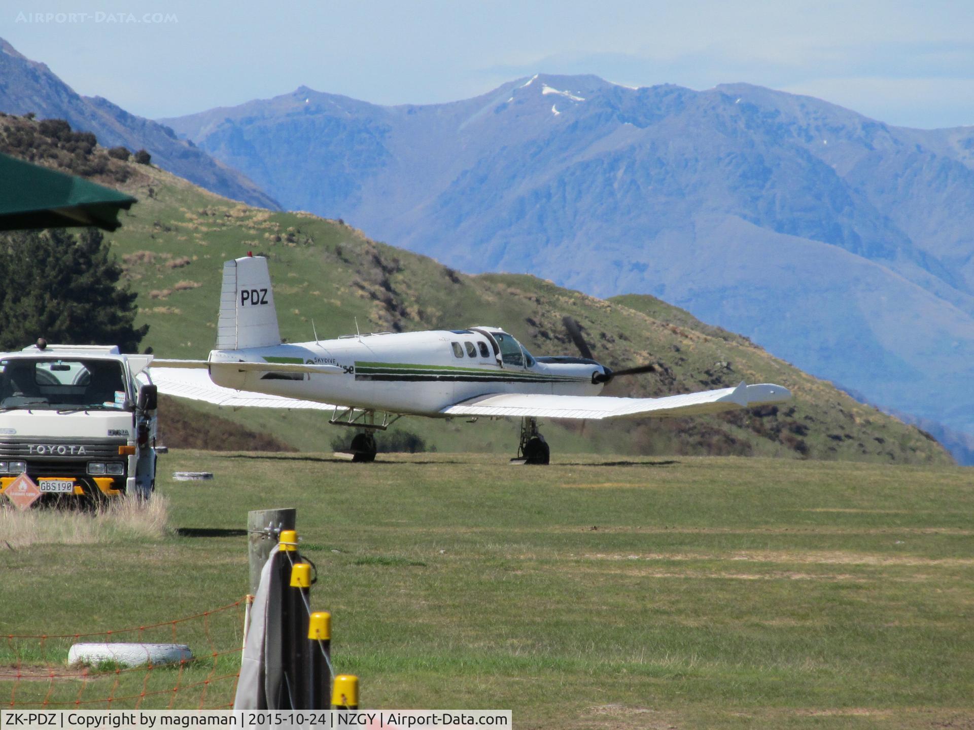 ZK-PDZ, Pacific Aerospace Cresco 08-600 C/N 003, re-fuelling at Glenorchy - alias paradise