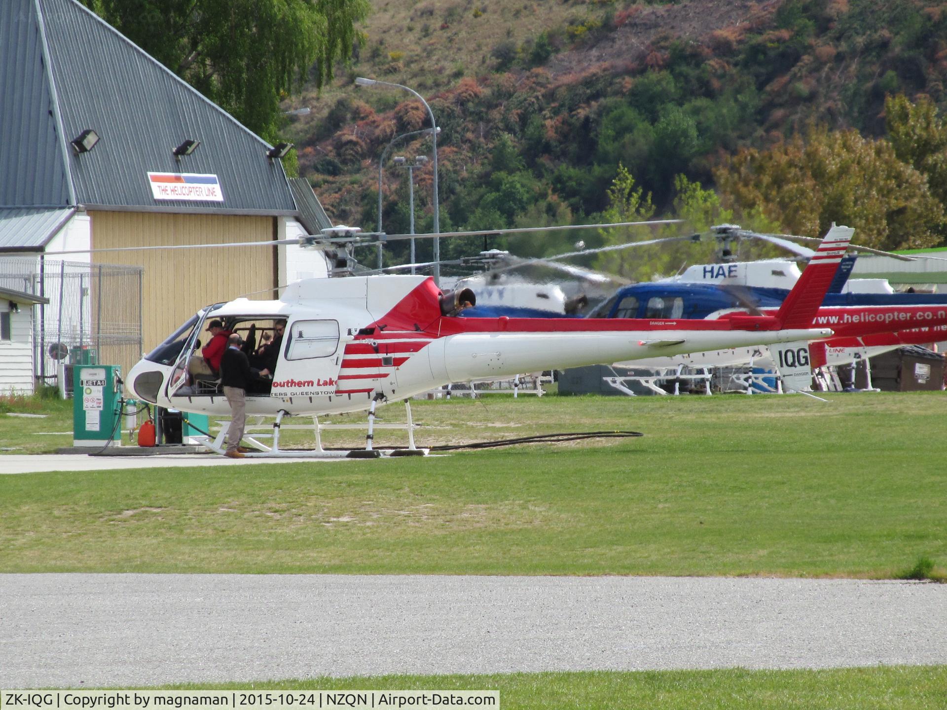 ZK-IQG, 2014 Aérospatiale AS-350B-2 Ecureuil C/N 7524, one of many scenic flight choppers at QN