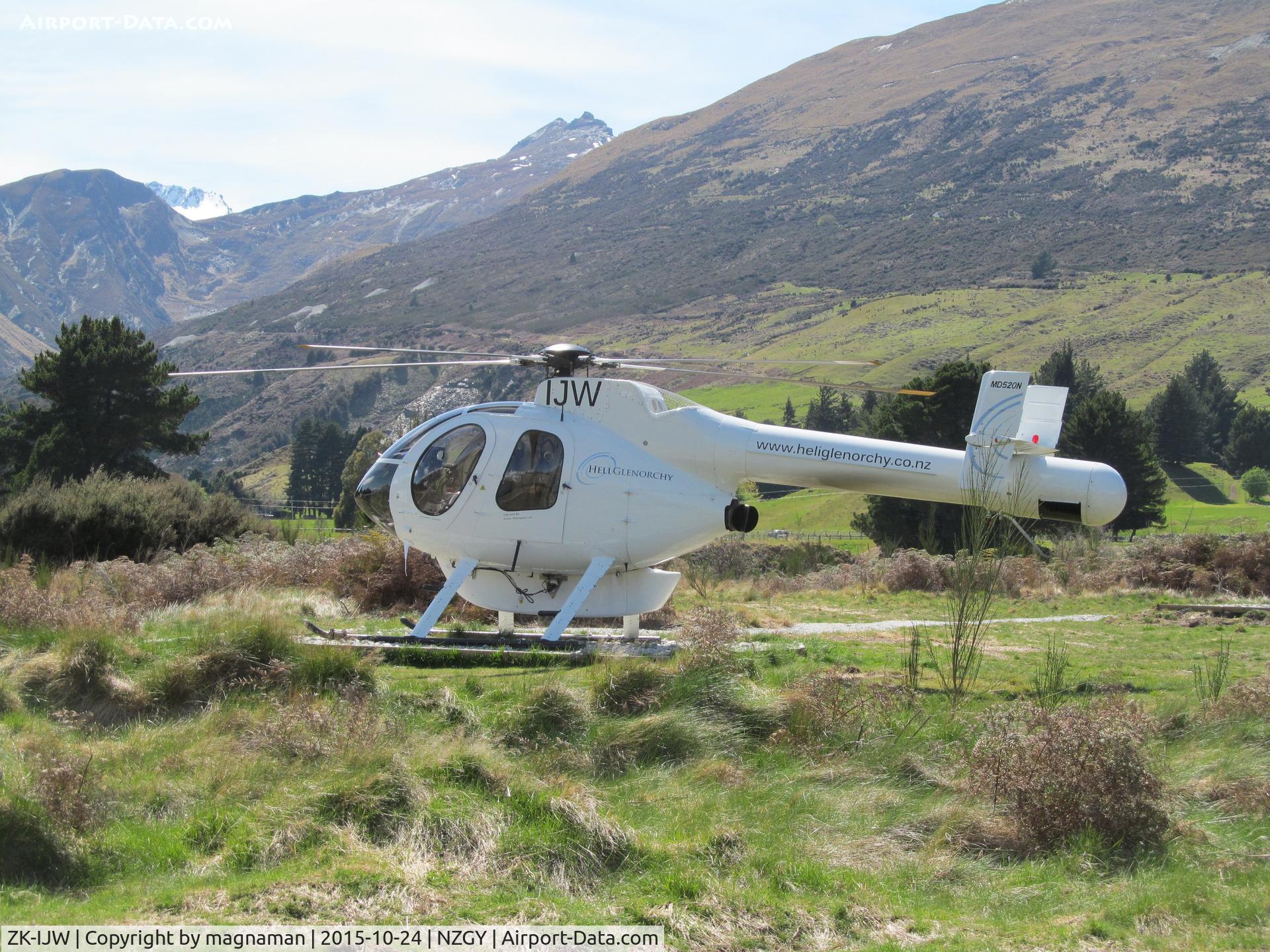 ZK-IJW, McDonnell Douglas 500N C/N LN016, just landed at glenorchy