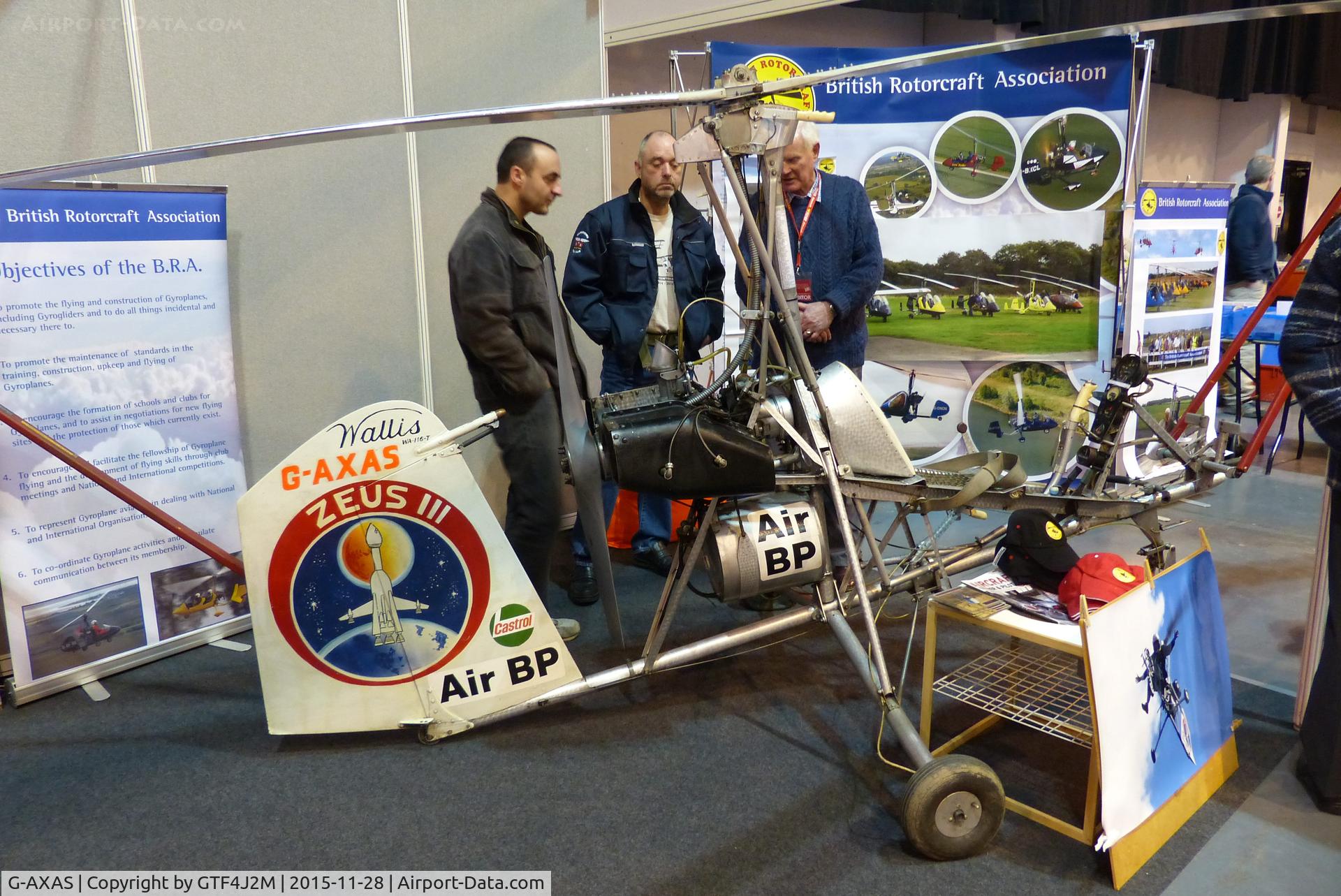 G-AXAS, 1969 Wallis WA116/T C/N 217, G-AXAS  exhibited at the Flyer Live Show, Telford International Centre 28.11.15