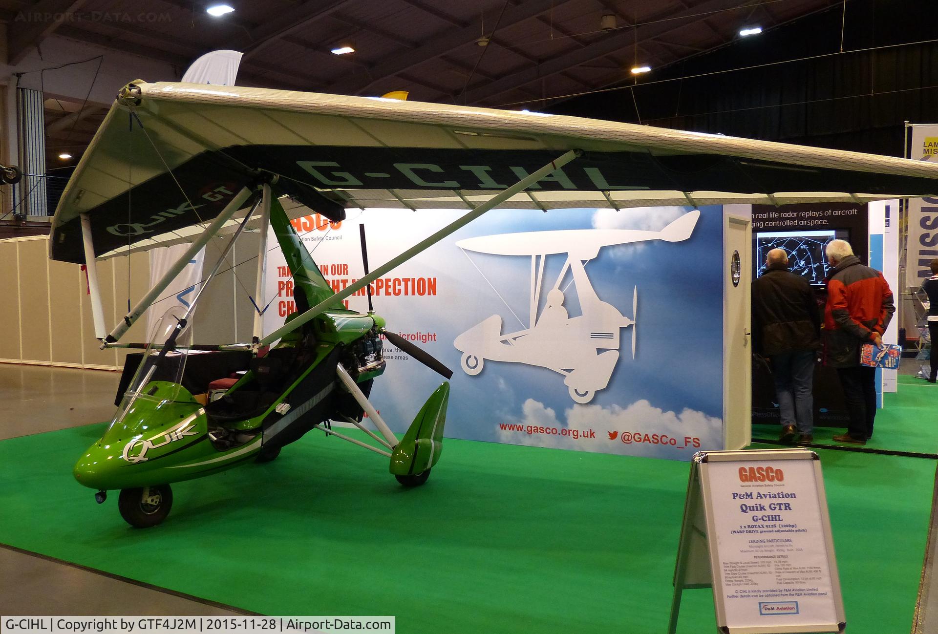G-CIHL, 2014 P&M Aviation Quik GTR C/N 8688, G-CIHL  exhibited at the Flyer Live Show, Telford International Centre 28.11.15