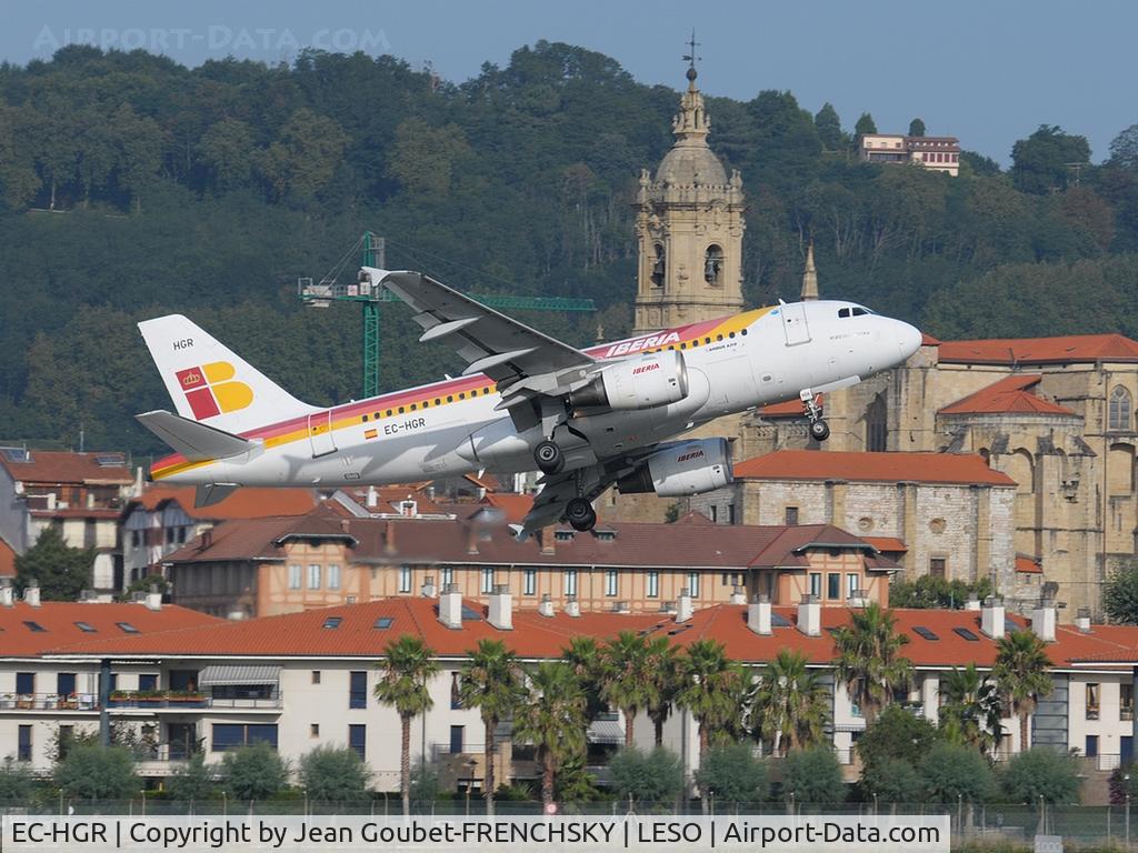 EC-HGR, 1999 Airbus A319-111 C/N 1154, Ibéria take off to Madrid