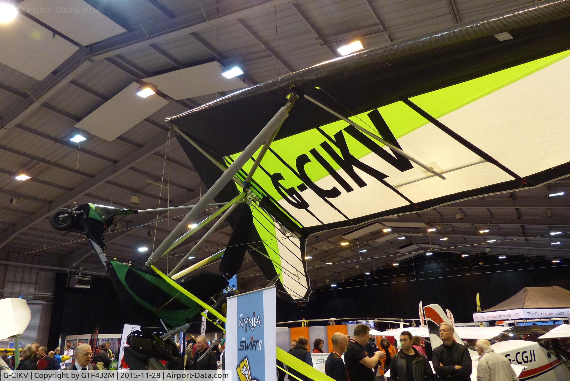 G-CIKV, 2014 Flylight Airsports FoxCub C/N DA118, G-CIKV  exhibited at the Flyer Live Show, Telford International Centre 28.11.15
