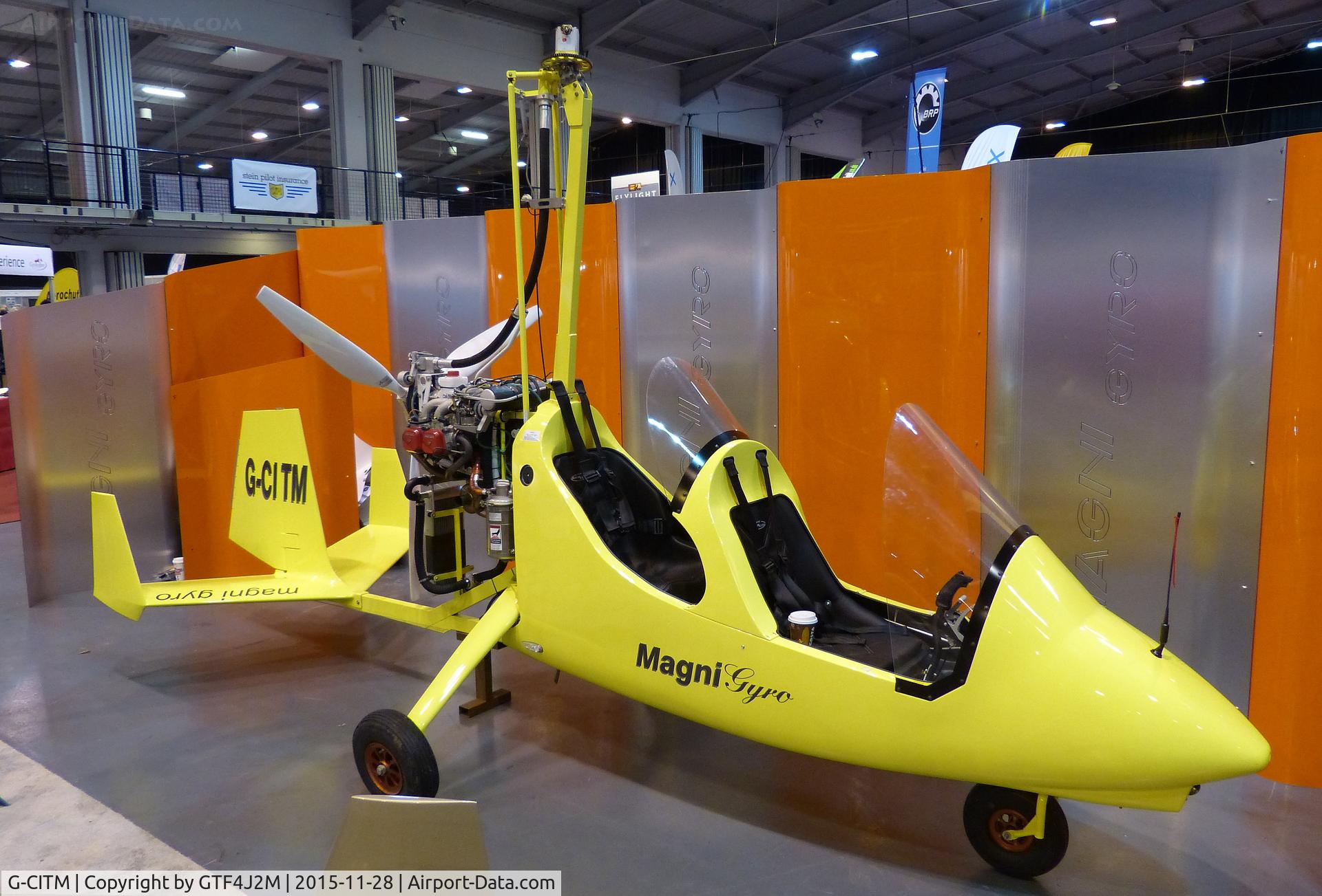 G-CITM, 2015 Magni Gyro M-16C Tandem Trainer C/N 16-15-9054, G-CITM  exhibited at the Flyer Live Show, Telford International Centre 28.11.15
