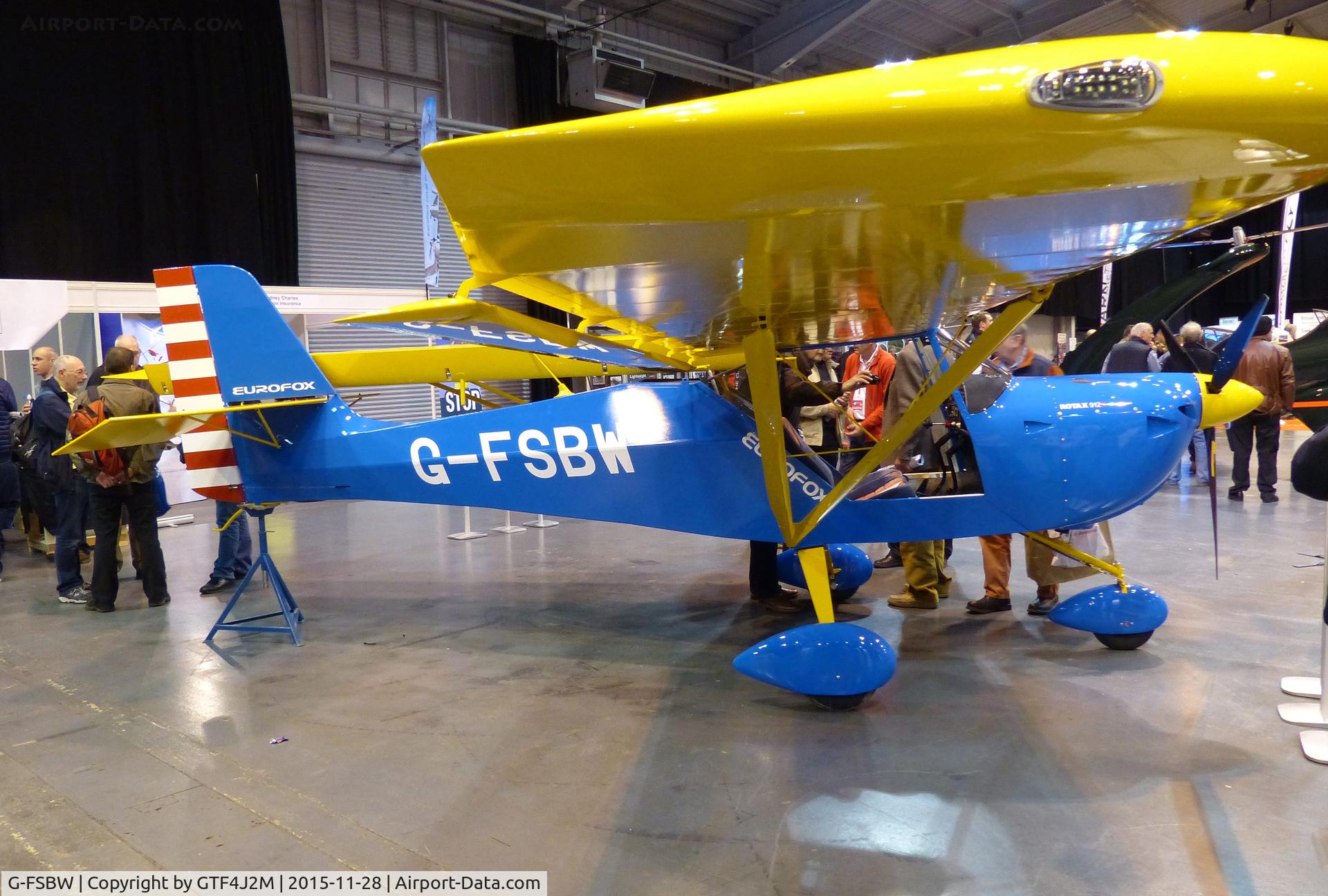 G-FSBW, 2015 Aeropro Eurofox 912S C/N BMAA/HB/678, G-FSBW  exhibited at the Flyer Live Show, Telford International Centre 28.11.15