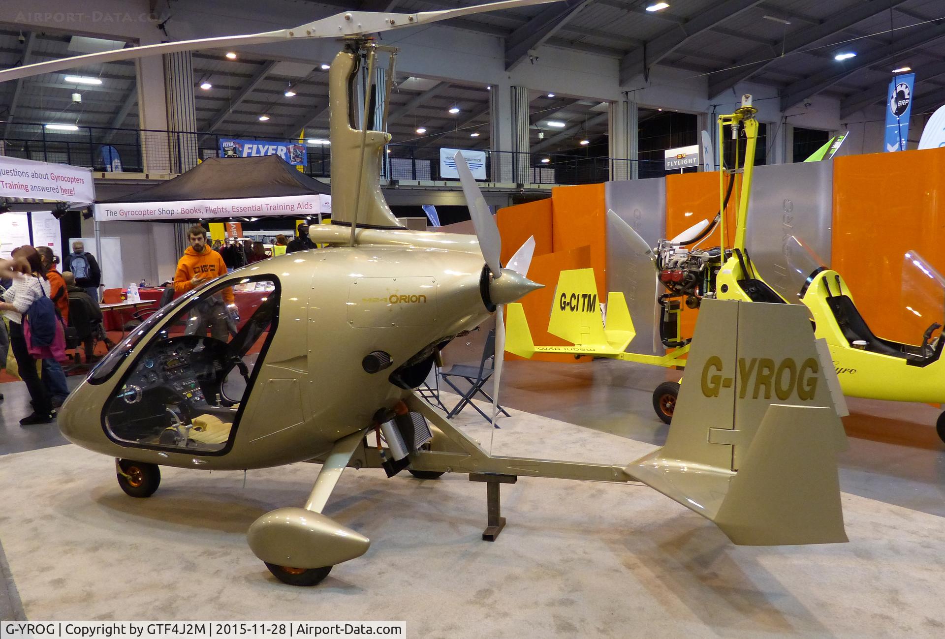 G-YROG, 2015 Magni Gyro M-24C Orion C/N 24-15-9384, G-YROG  exhibited at the Flyer Live Show, Telford International Centre 28.11.15
