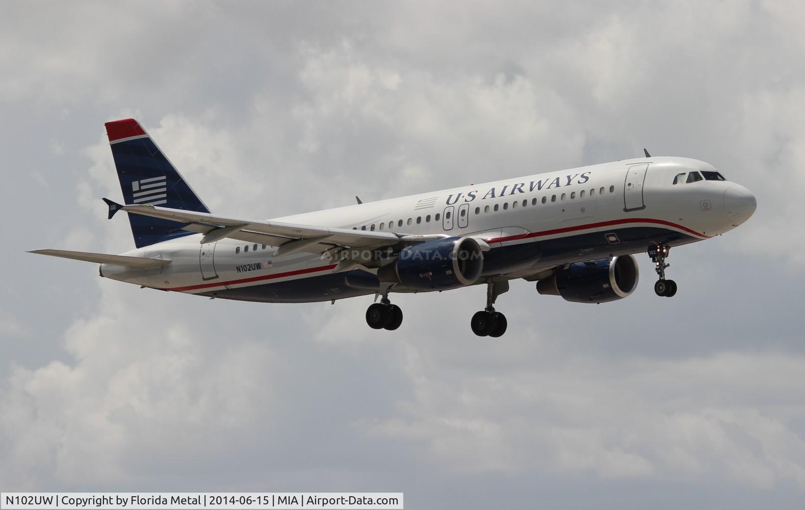 N102UW, 1998 Airbus A320-214 C/N 0844, US Airways A320