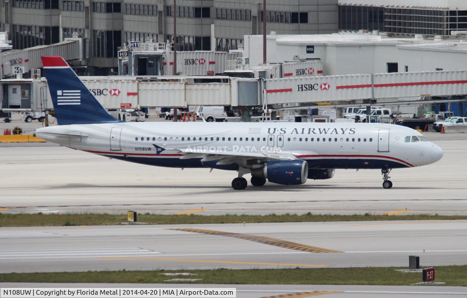 N108UW, 1999 Airbus A320-214 C/N 1061, USAirways