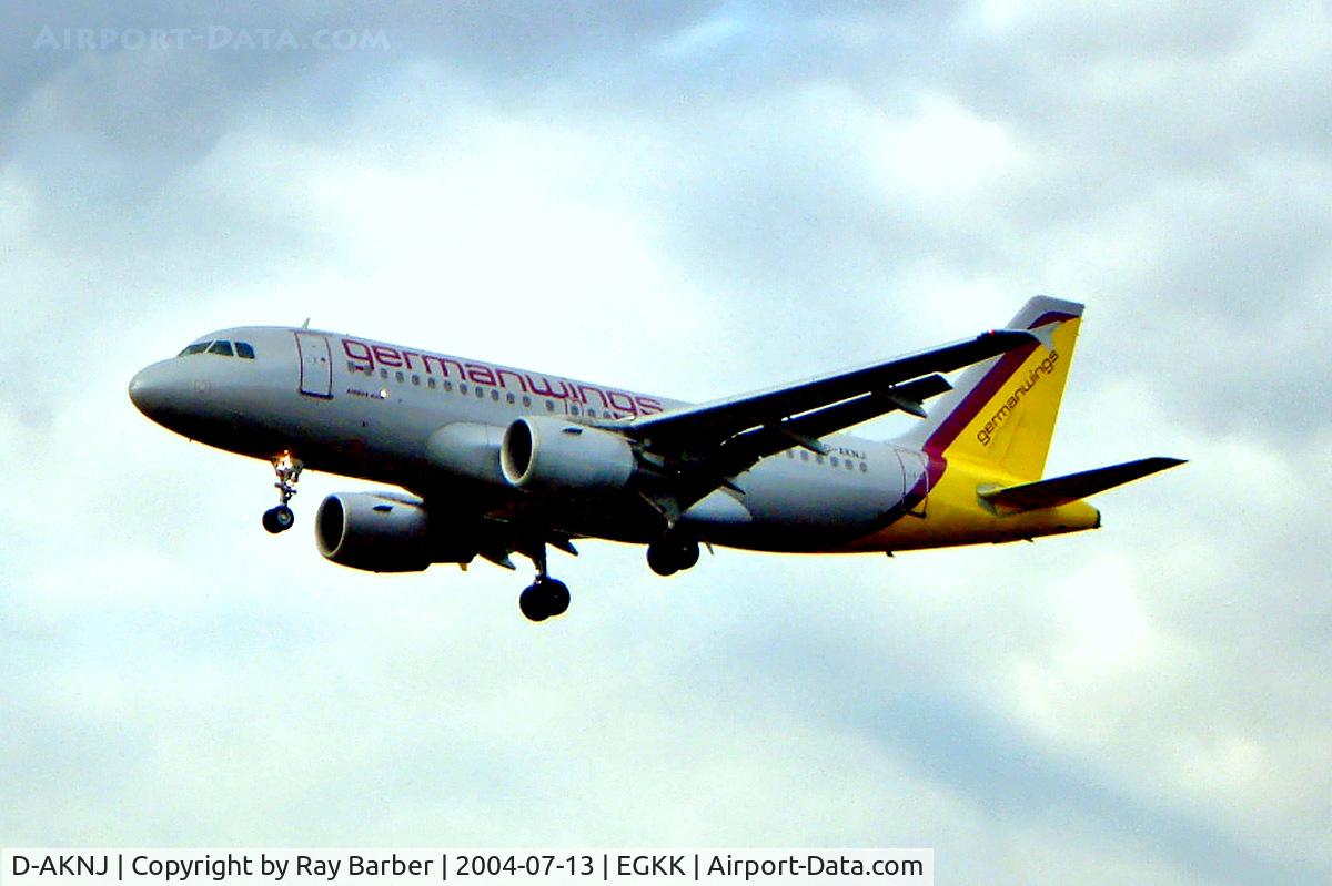 D-AKNJ, 2000 Airbus A319-112 C/N 1172, Airbus A319-112 [1172] (Germanwings) Gatwick~G 13/07/2004