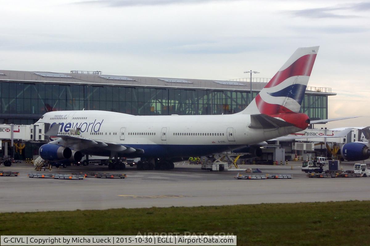 G-CIVL, 1997 Boeing 747-436 C/N 27478, At Heathrow