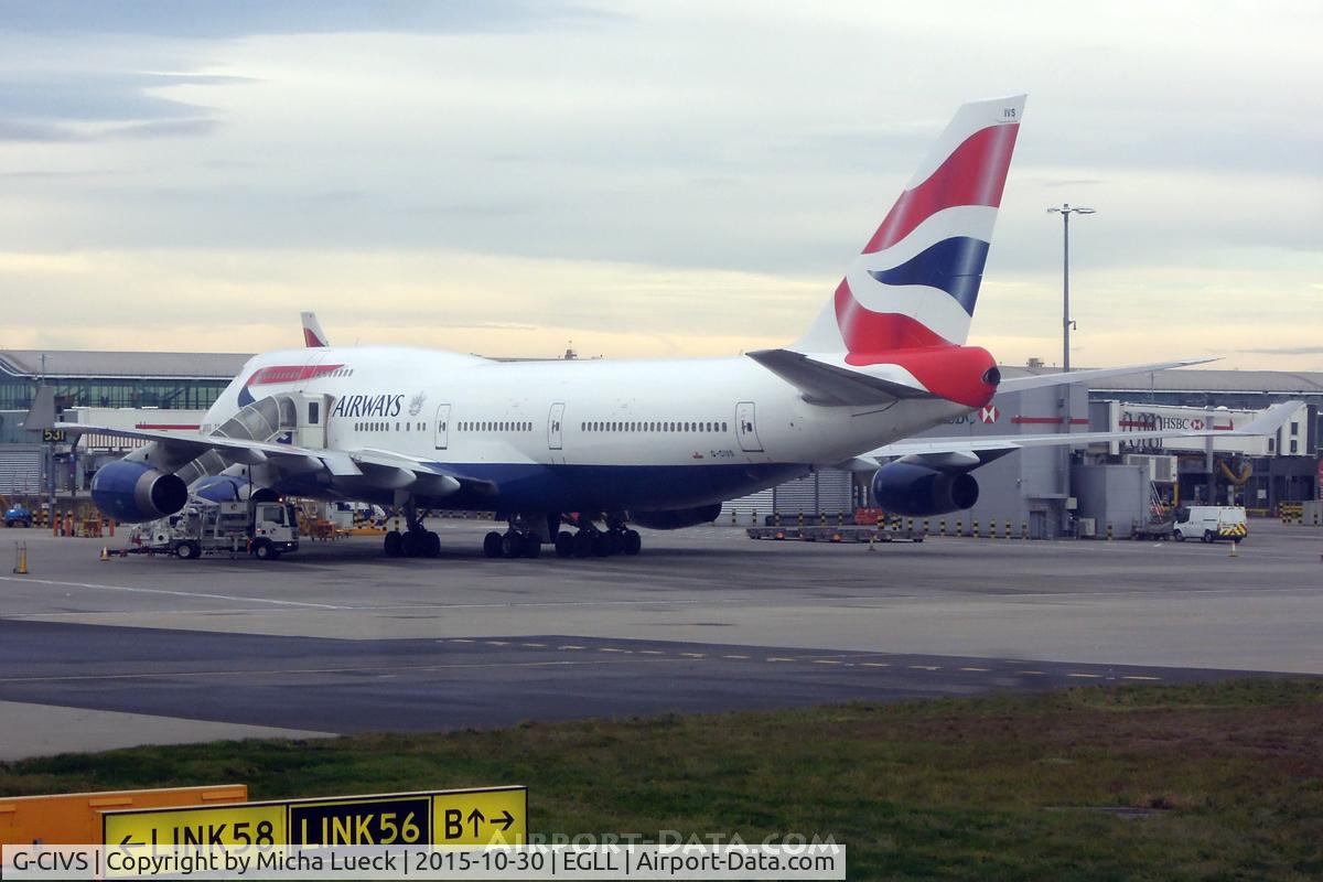 G-CIVS, 1998 Boeing 747-436 C/N 28851, At Heathrow