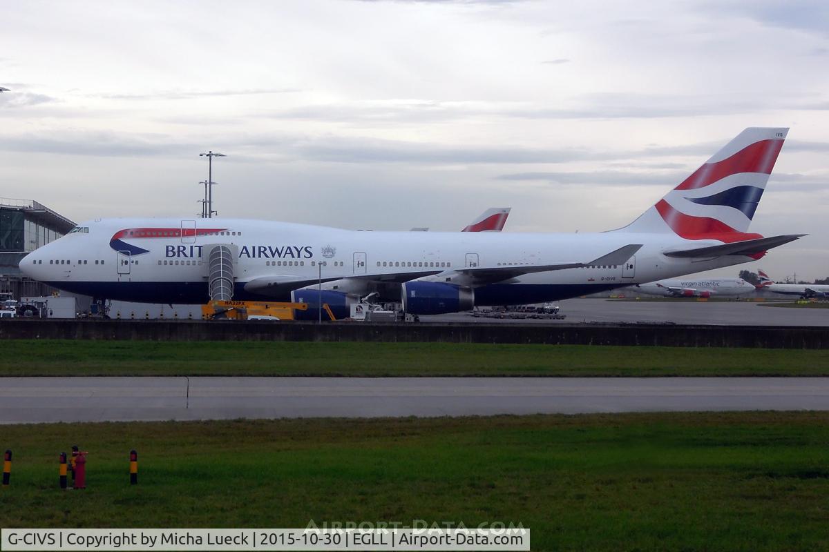 G-CIVS, 1998 Boeing 747-436 C/N 28851, At Heathrow
