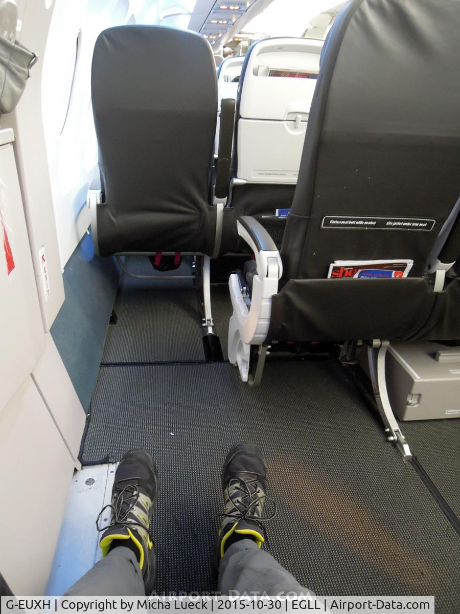 G-EUXH, 2004 Airbus A321-231 C/N 2363, Plenty of legroom at the emergency exit