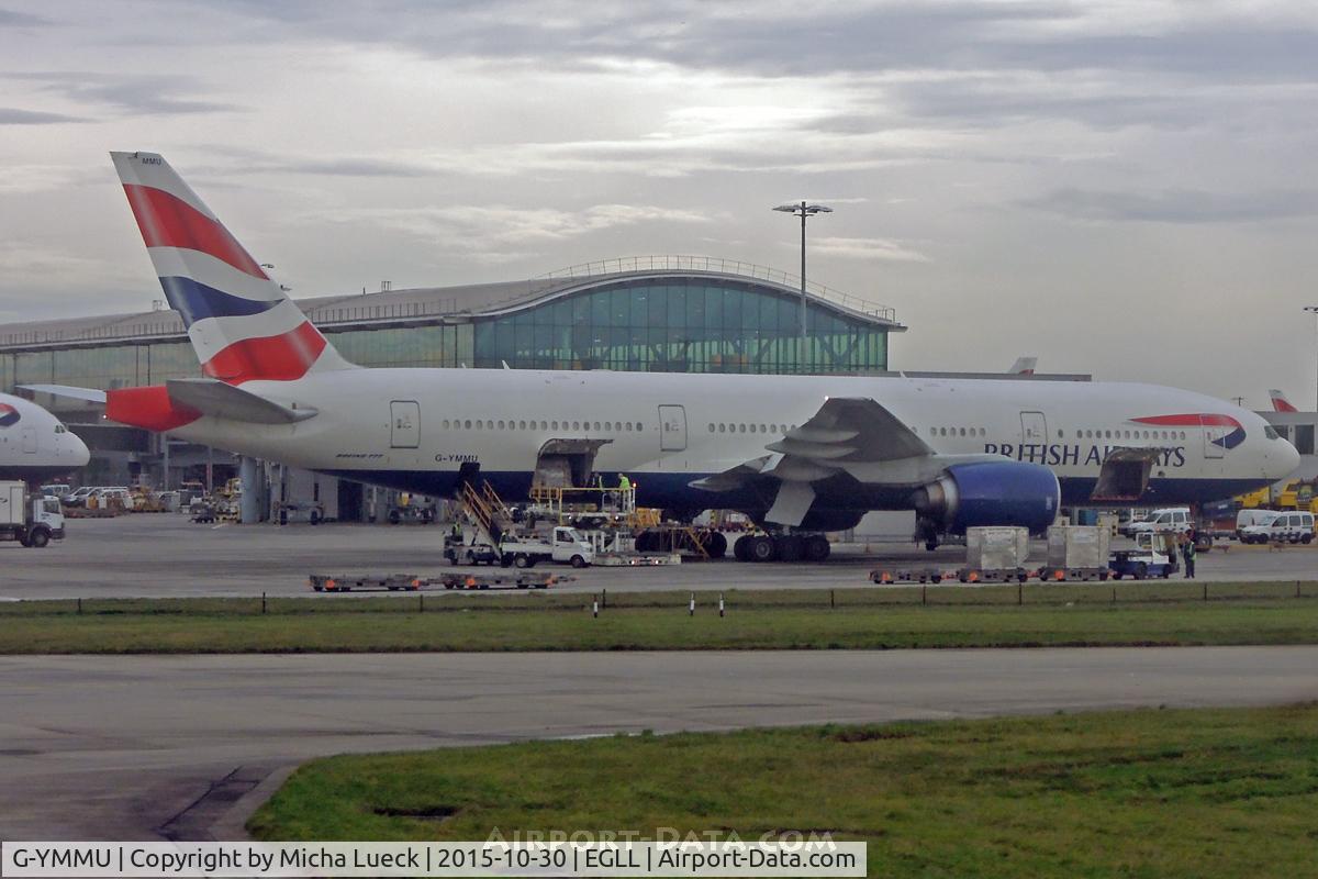 G-YMMU, 2009 Boeing 777-236/ER C/N 36519, At Heathrow