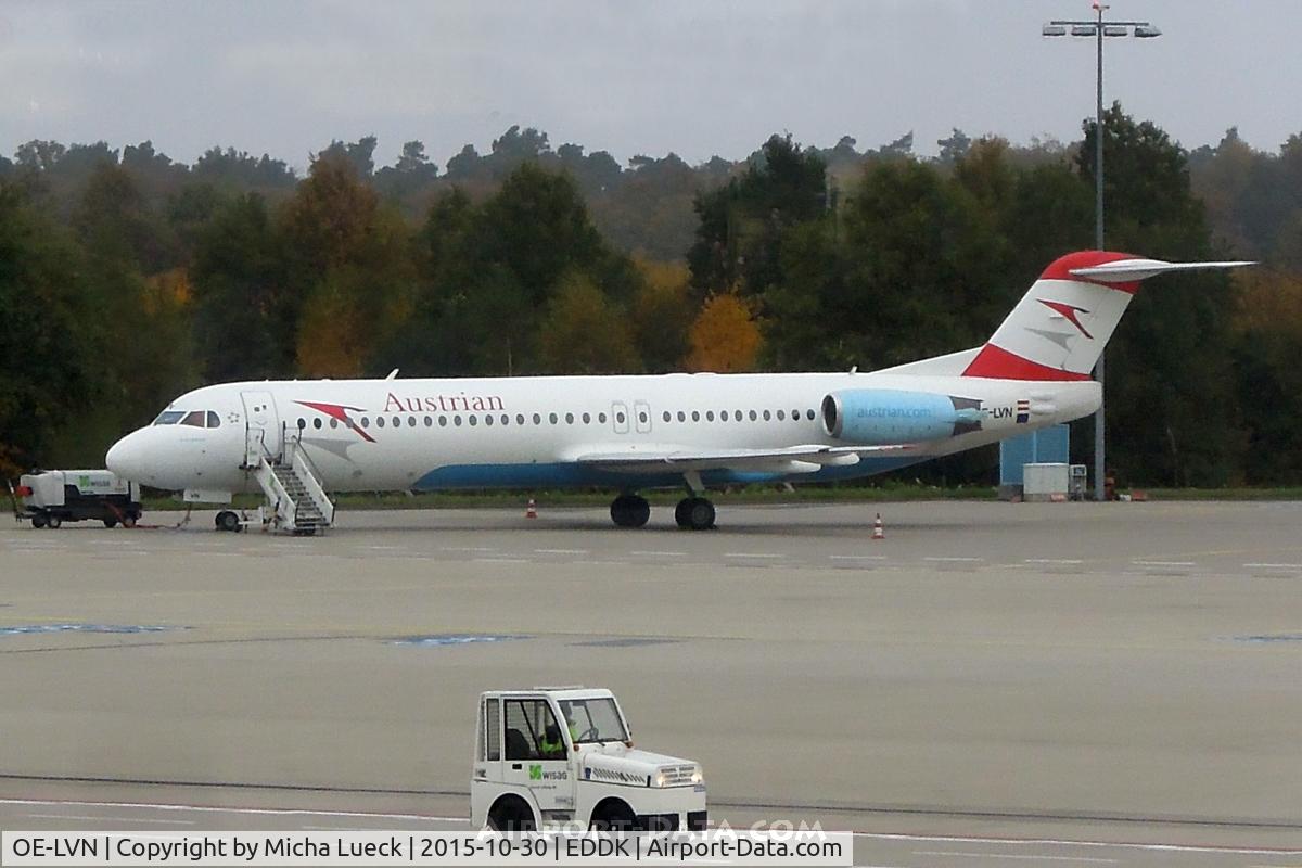 OE-LVN, 1991 Fokker 100 (F-28-0100) C/N 11367, At Cologne/Bonn