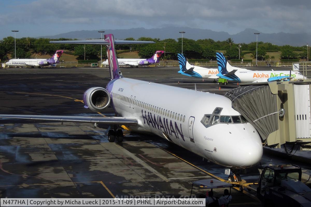 N477HA, 2001 Boeing 717-200 C/N 55122, At Honolulu