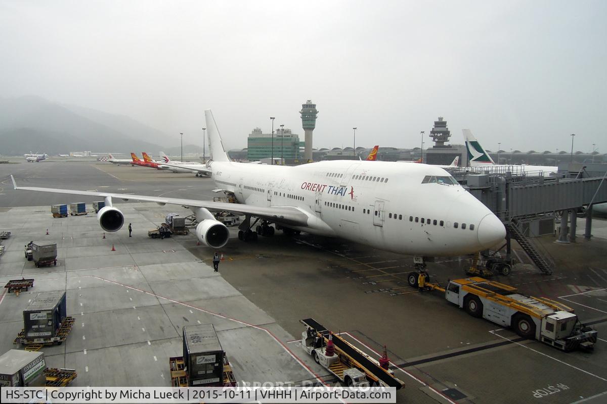 HS-STC, 1992 Boeing 747-412 C/N 26548, At Hong Kong