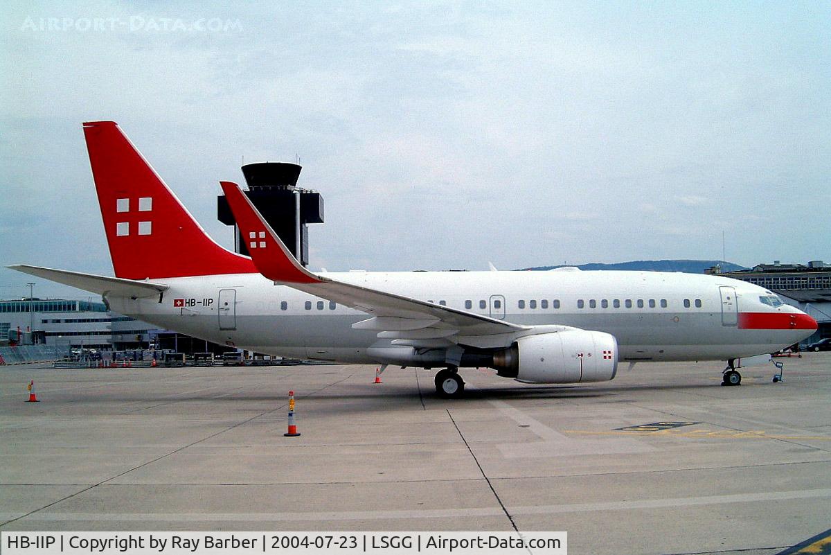 HB-IIP, 1999 Boeing 737-7AK C/N 29866, Boeing 737-7AK [29866] (Privatair) Geneva~HB 23/07/2004