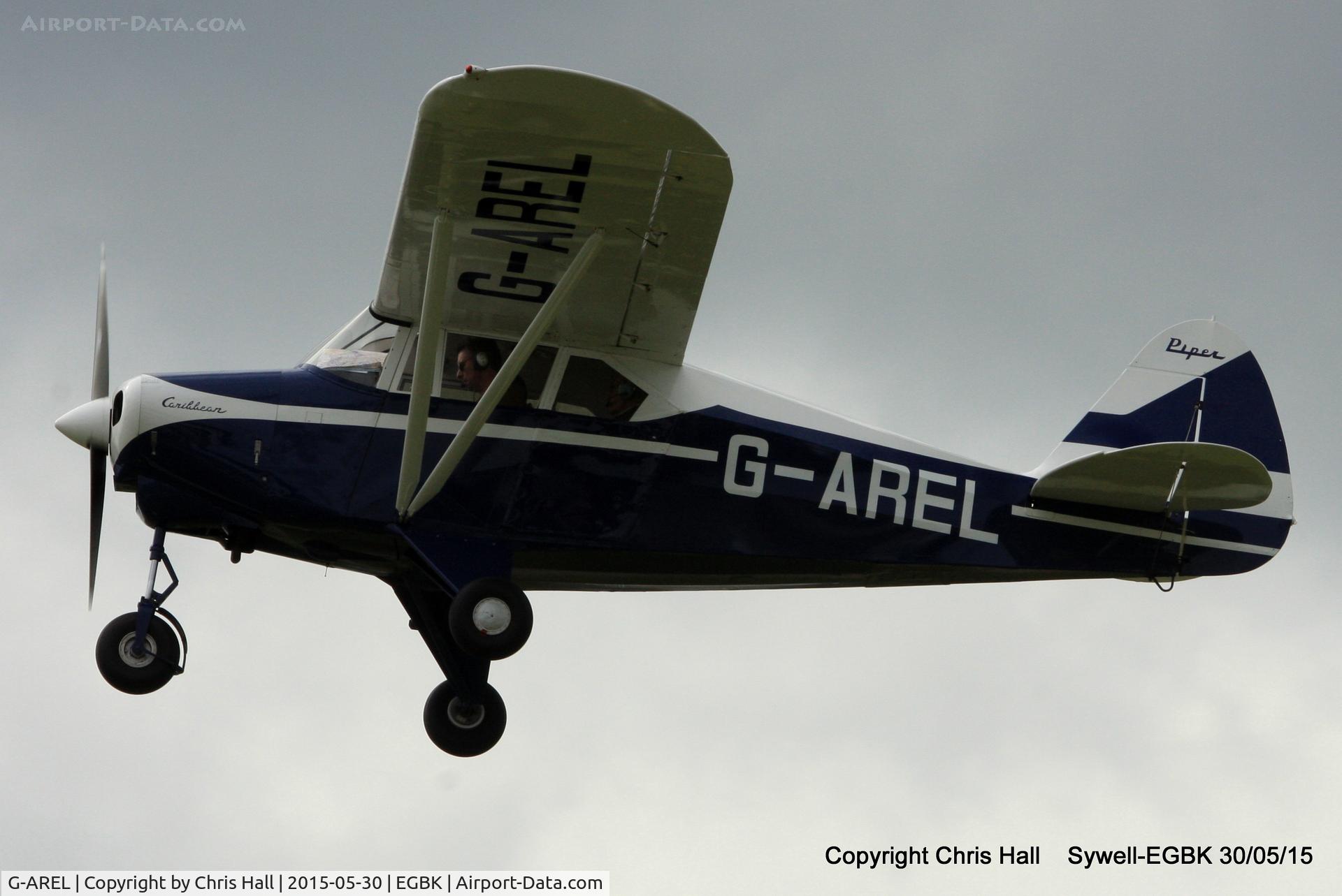 G-AREL, 1960 Piper PA-22-150 Caribbean C/N 22-7284, at Aeroexpo 2015