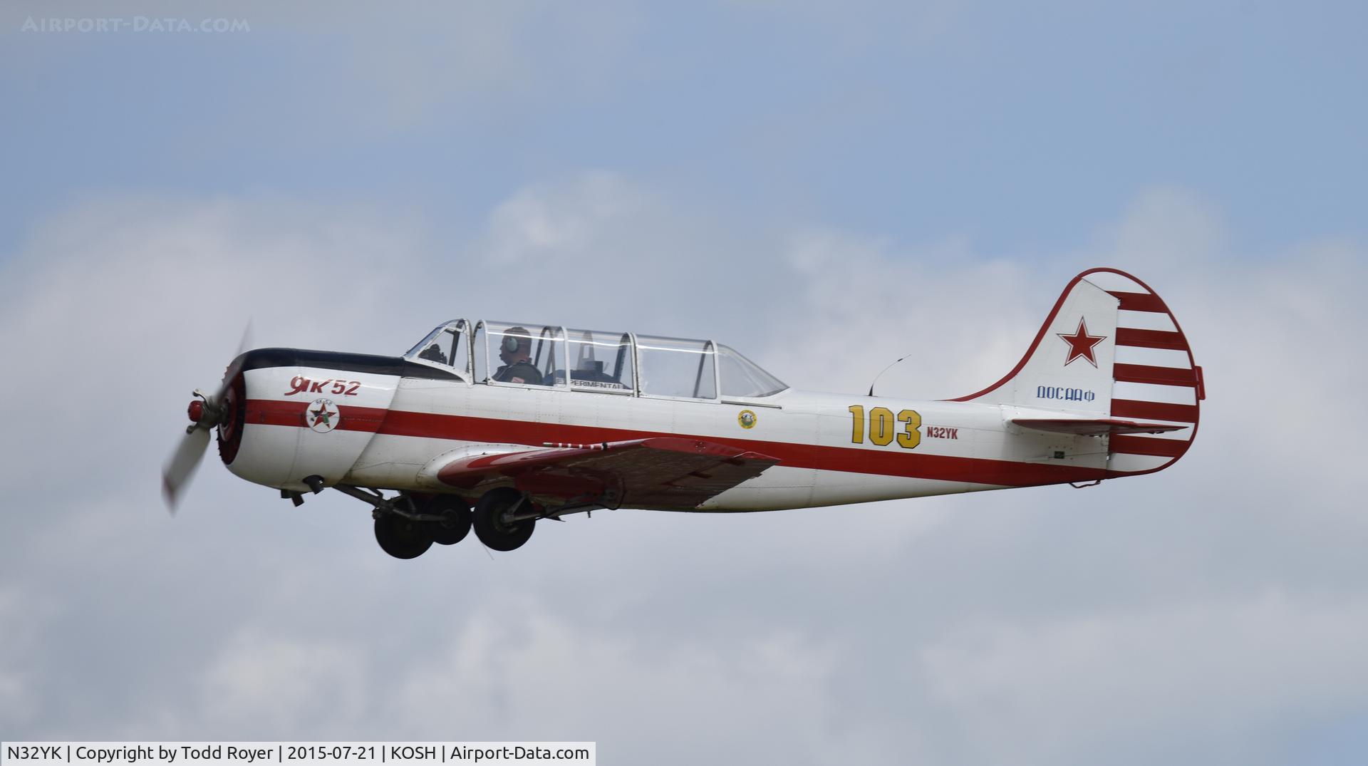 N32YK, 1986 Yakovlev Yak-52 C/N 866907, Airventure 2015