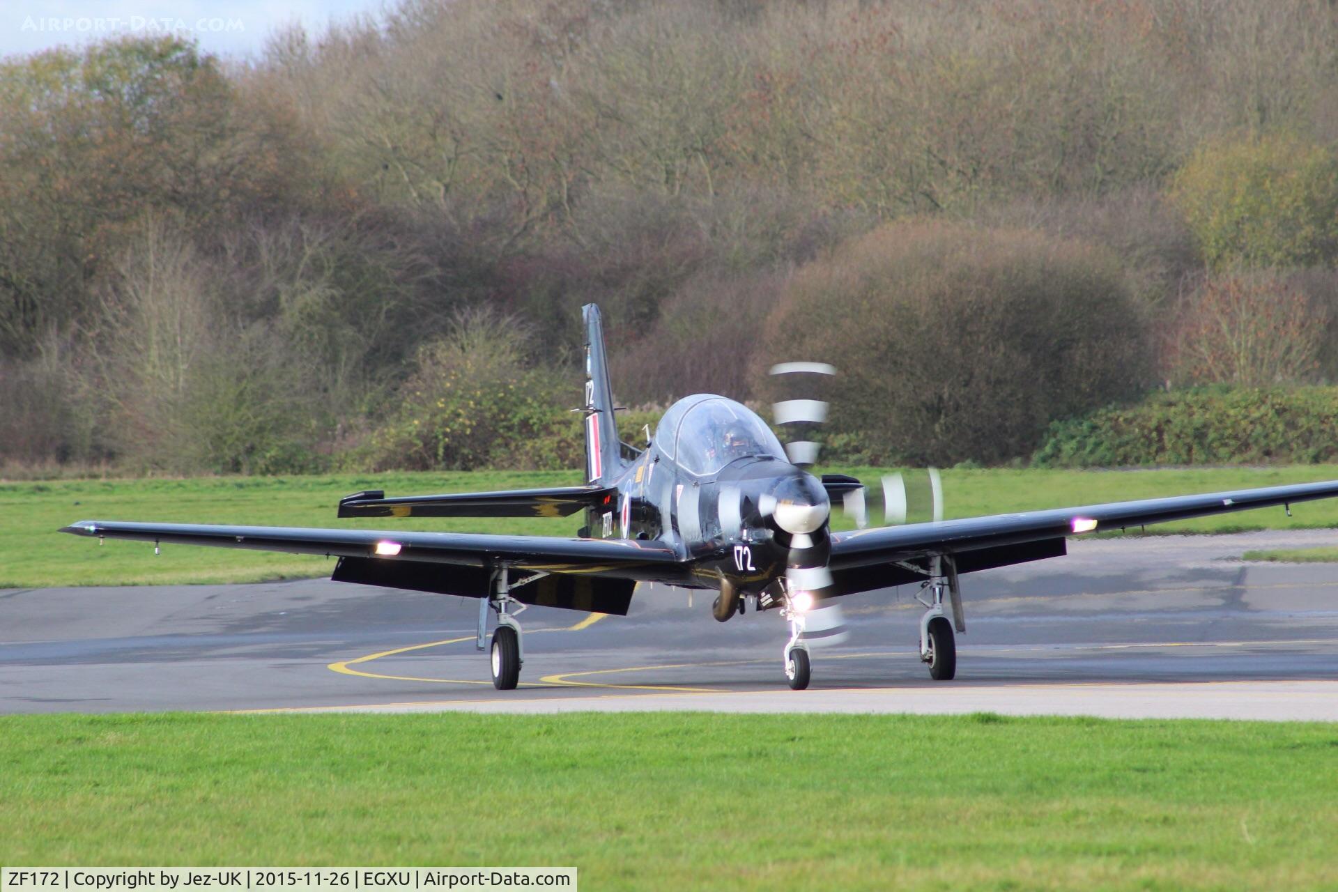 ZF172, 1989 Short S-312 Tucano T1 C/N S024/T24, just toucheddown runway 04,