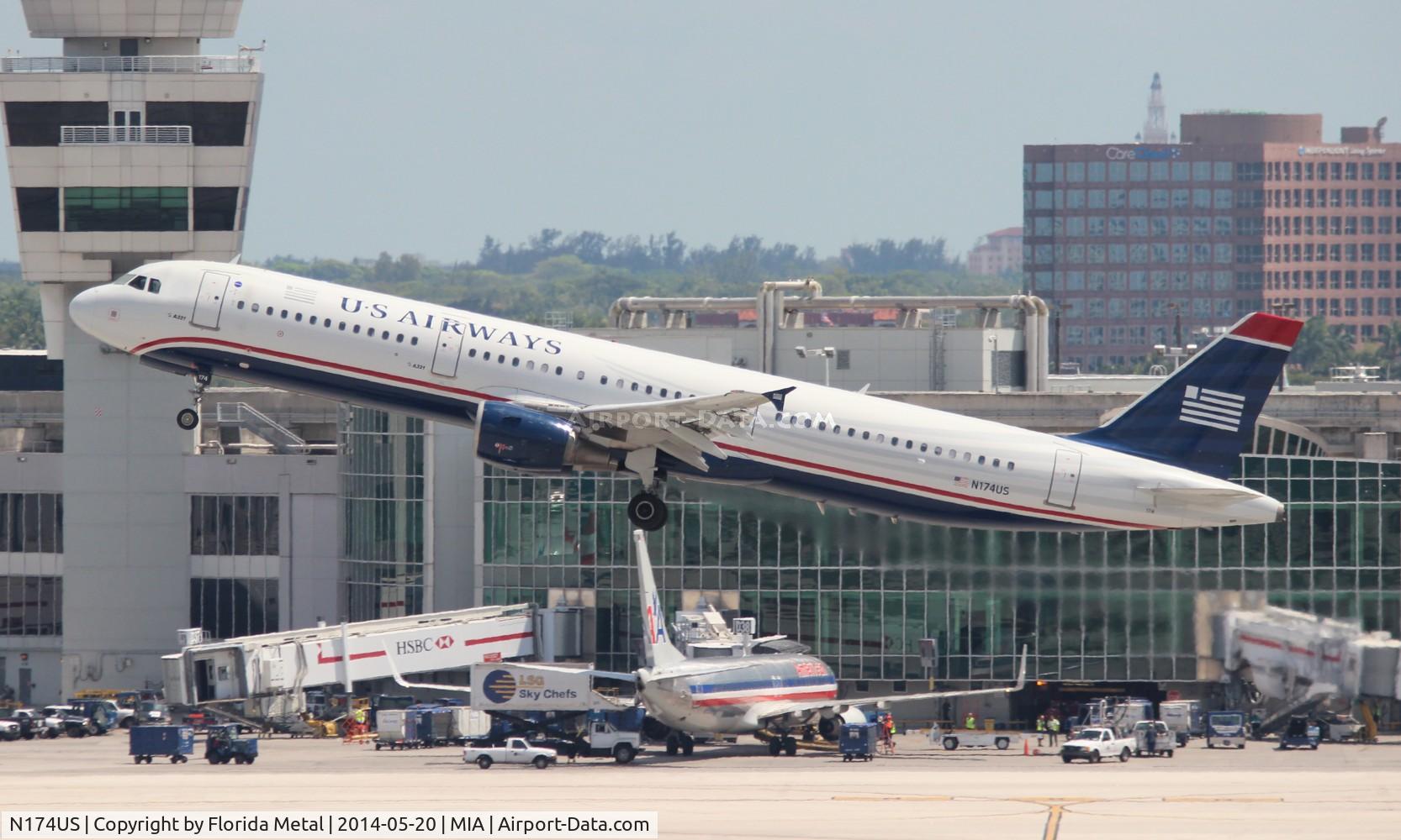 N174US, 2001 Airbus A321-211 C/N 1492, US Airways