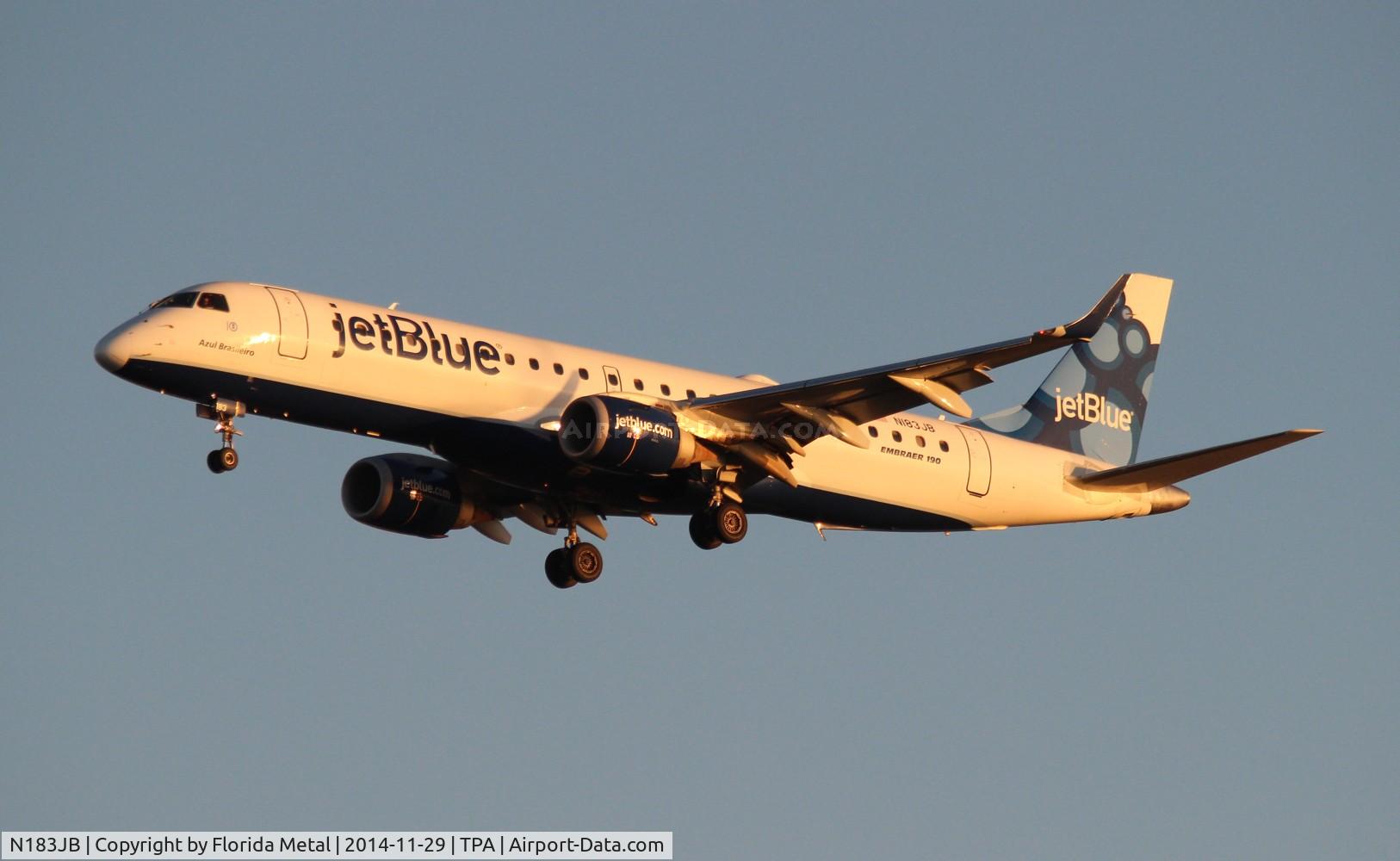 N183JB, 2005 Embraer 190AR (ERJ-190-100IGW) C/N 19000007, Jet Blue