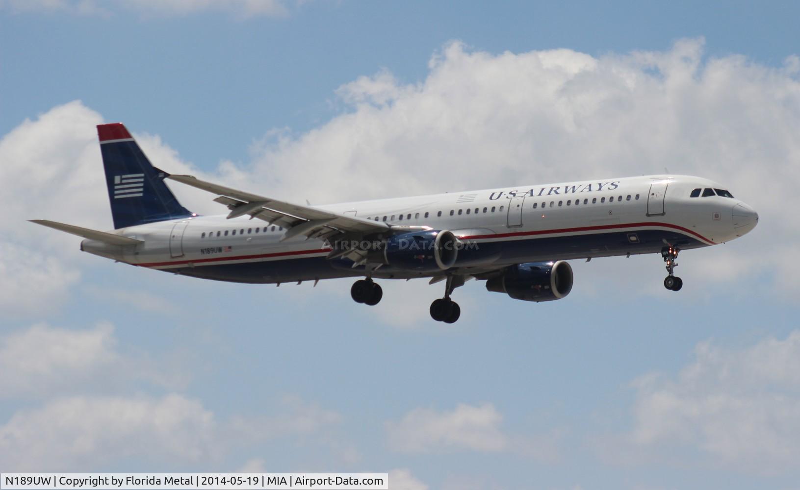 N189UW, 2001 Airbus A321-211 C/N 1425, US Airways