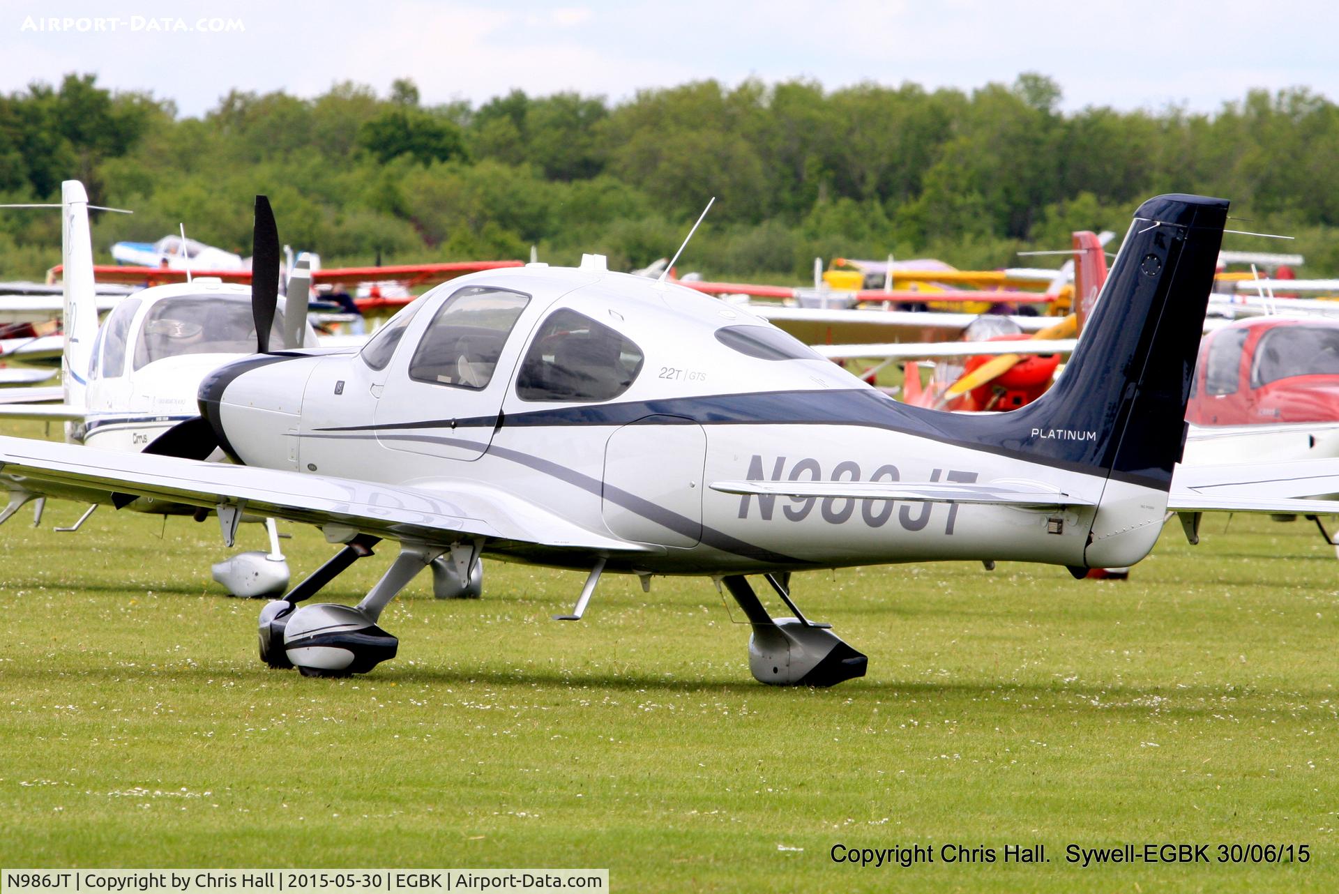 N986JT, 2014 Cirrus SR-22T GTS Platinum C/N 0937, at Aeroexpo 2015