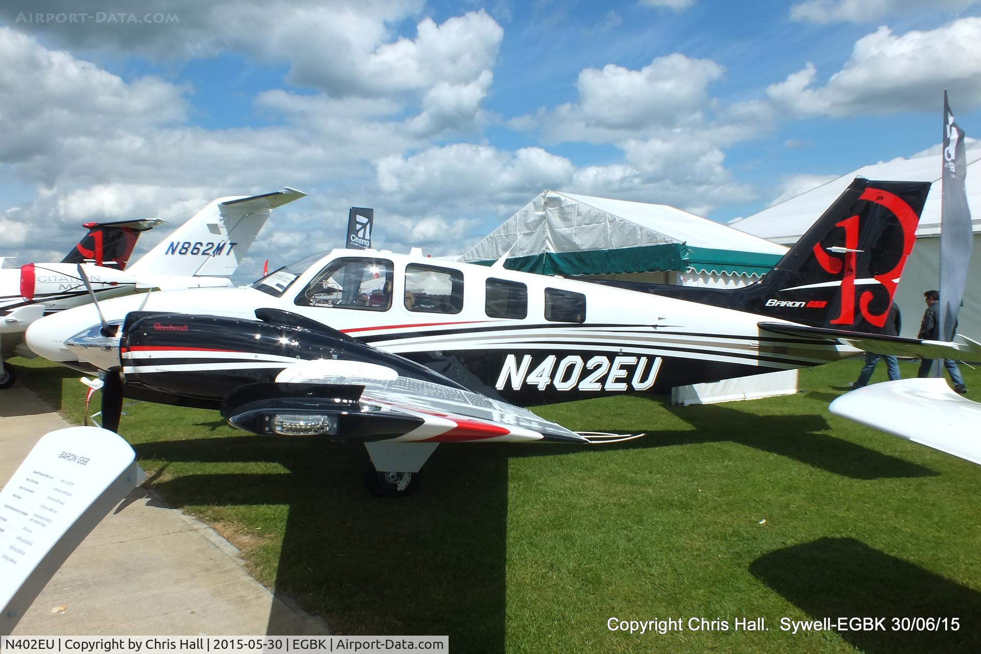 N402EU, 2014 Beechcraft G58 Baron C/N TH-2402, at Aeroexpo 2015