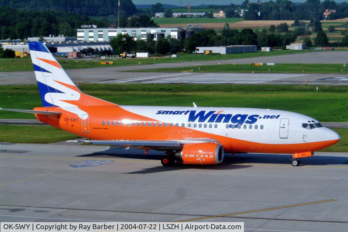 OK-SWY, 1990 Boeing 737-530 C/N 24815, Boeing 737-530 [24815] (Smart Wings) Zurich~HB 22/07/2004