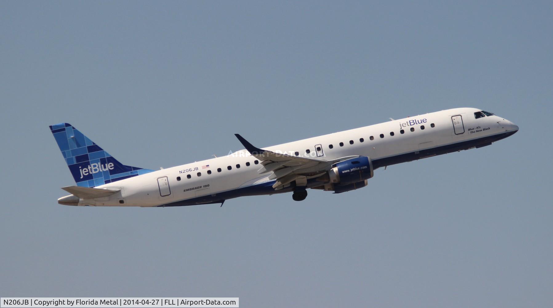 N206JB, 2006 Embraer 190AR (ERJ-190-100IGW) C/N 19000025, Jet Blue