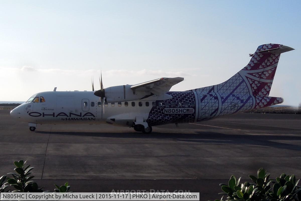 N805HC, 2004 ATR 42-500 C/N 625, At Kailua-Kona